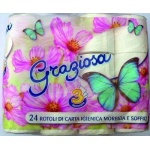 Graziosa toalettpapír 24 tek/csomag 3 rtg
