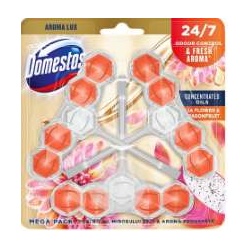 WC fertőtlenítő, 3 db-os ,DOMESTOS "Aroma Lux", dália