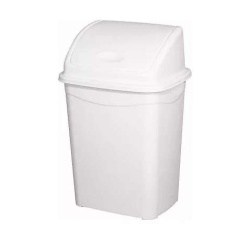 Planet Billenőfedeles szemetes kuka, műanyag, luxury, fehér, 4 L