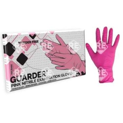 Guarder Nitril Pink púdermentes 100 db-os vizsgálókesztyű (3,4 g) "S"