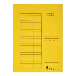 Gyorsfűző, karton, A4, VICTORIA, sárga